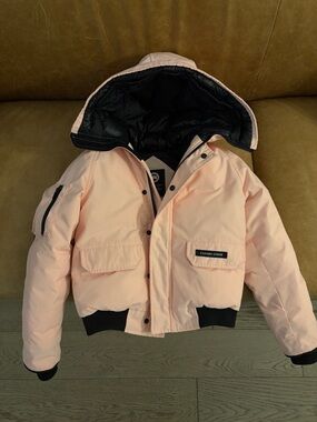 Canada Goose Kids bomber Jacket in pink lemonade